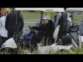 Trumps tees off in Scotland amid nationwide protests