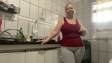 COMPREI UMA NOVA LEGGING E LIMPEI O FOGÃO