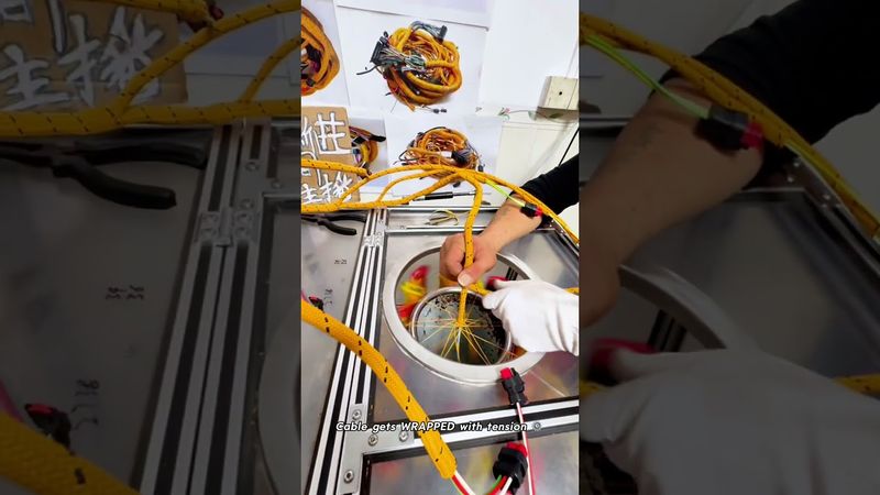 How Machine Weaves Soft Cable Armor 🧵