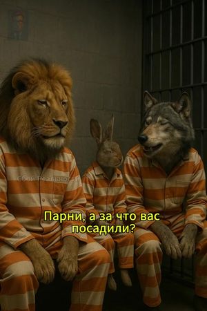 Животные за решёткой... А по лицу самый добрый...   #нейросеть #ai #ю...