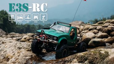 E3S-RC/ TOYOTA Hilux Truggy - SCX 10/ SCALE RC TRUCK 4X4 - Crawling the river rocks #2