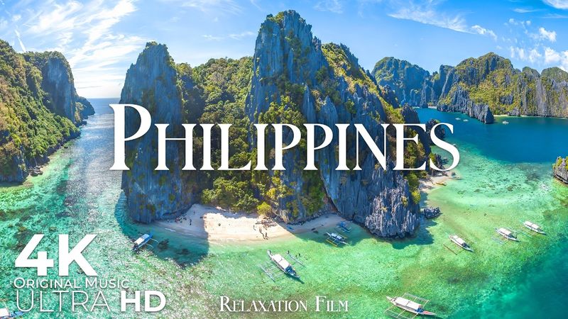 Philippines 4K • Peaceful Nature Relaxation Film with Deep Peaceful Music | Ultra HD