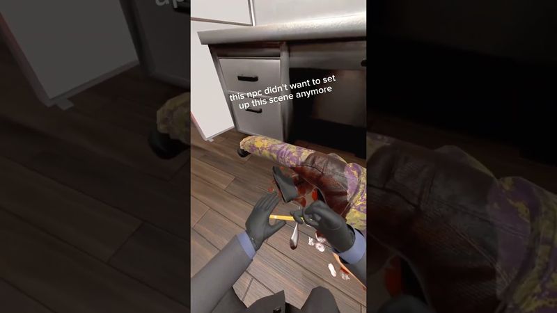 I think the NPC was done resetting this scene 🤣 #quest3 #hardbullet #deadpool #johnwick #vrgames