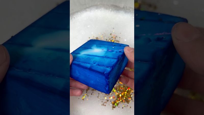 Blue crumbles #oddlysatisfying #shortscreate #satisfying #relax #gymchalk