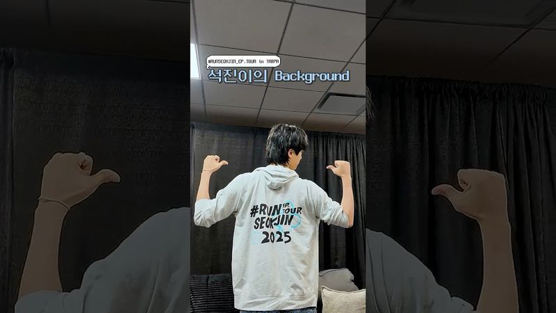 ‘#RUNSEOKJIN_epTOUR in TAMPA’ Background🎬 #공연전_운동하는_석진이💪🐹 #진 #Jin #BTS #방탄소년단 #Jin_TOUR_US