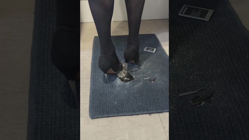 Crushing phones with my sharp high heels