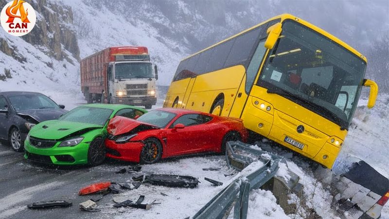 Icy Road Madness Caught on Camera - Winter Crash #34