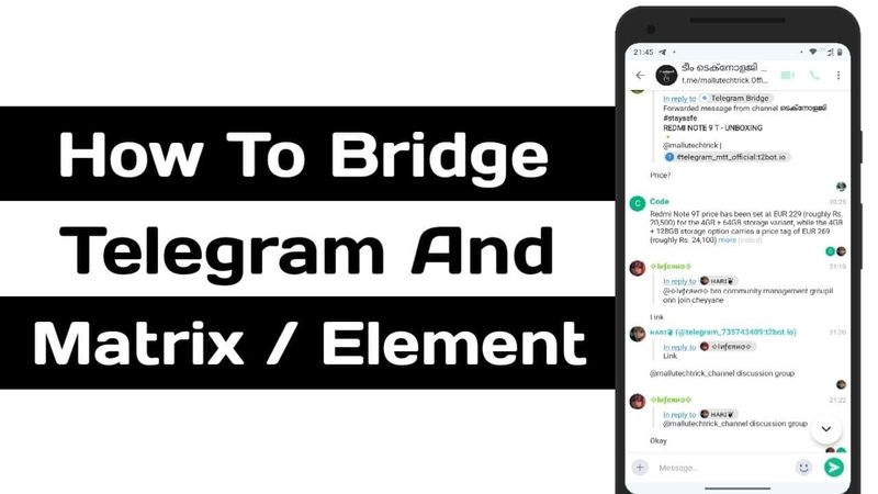 How to Bridge Telegram and Matrix / Element