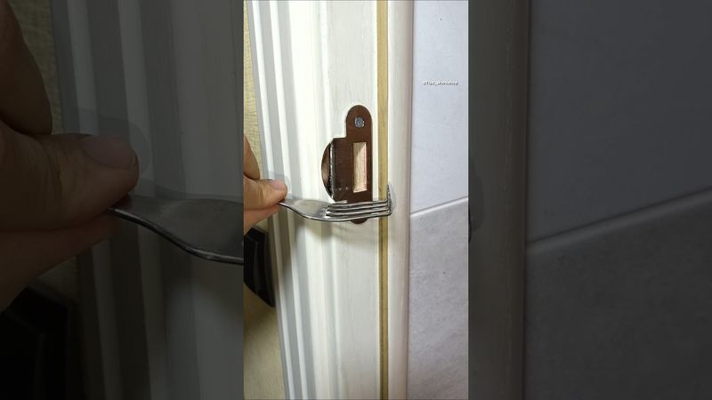 Great Life Hack for Doors! How to Securely Lock a Door if the Lock is Broken #diy #doors #tricks