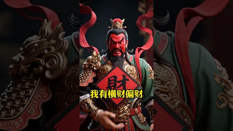 【關帝爺送財】接了轉發，財運自然來！ #人生感悟 #生肖命理 #正能量 #ai #国学文化 #道家文化