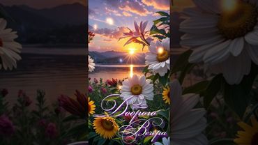 🌺•ДОБРОГО ВЕЧЕРА ВСЕМ• Красивая музыкальная открытка с пожеланиями•#shorts