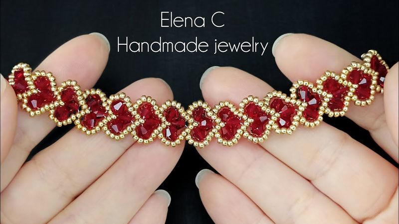 Красивый Браслет из бисера и бусин своими руками Beautiful Crystal Beaded Bracelet Handmade Jewelry
