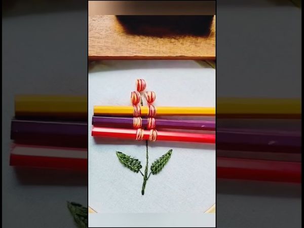 beautiful flowers embroidery tutorial#stitch#diynstitch#success#stitchtricks#art#stitchboutique#yt