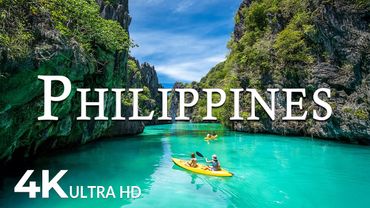 FLYING OVER PHILIPPINES (4K UHD) - Soothing Music Along With Beautiful Nature Video - 4K Video UHD