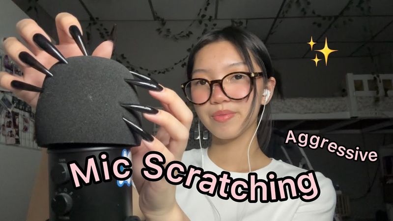 ASMR|Aggressive ￼Mic Scratching✨😴