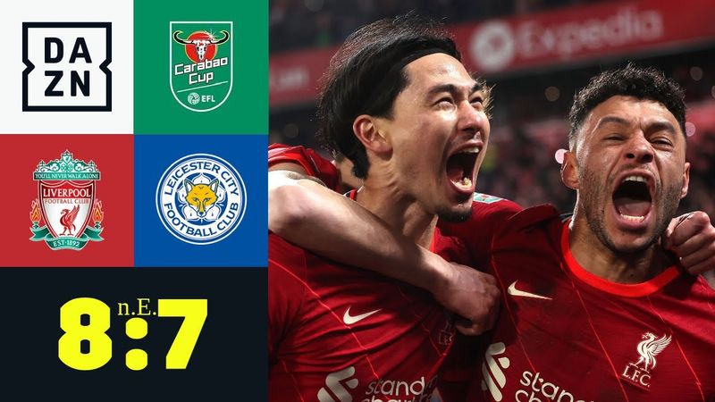 Reds mit Licht und Schatten ins Halbfinale: Liverpool - Leicester 8:7 n.E. | Carabao Cup | DAZN
