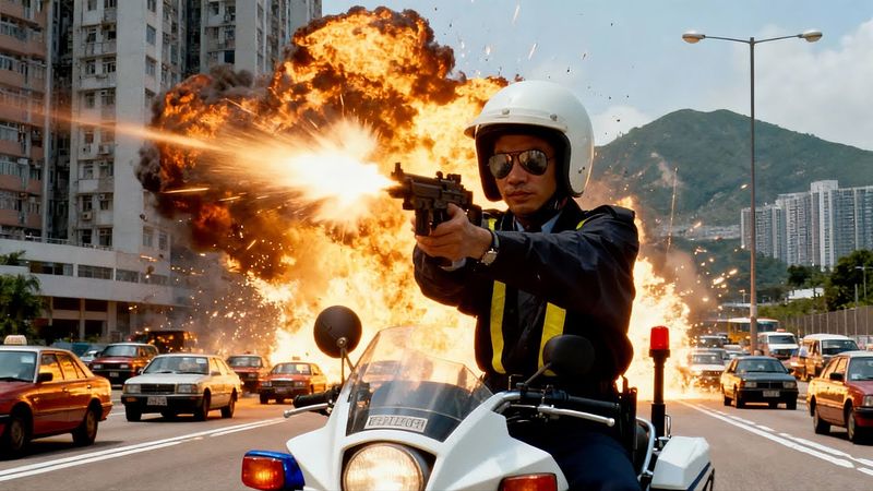 Epic crime film: Elite assassins disguise as police, strike targets on the highway in daylight