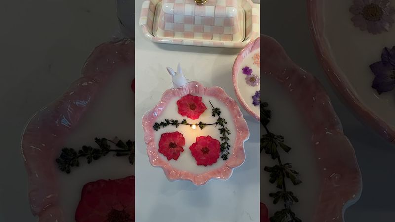 *asmr* diy spring candles 🌸🕯️💐 #asmr #diy #candle #aesthetic #spring #satisfying