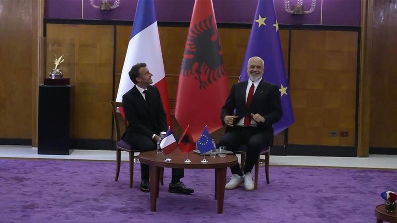France's Macron meets Albanian PM Edi Rama for a bilateral visit | AFP