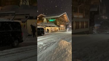 Peaceful Heavy Snowfall in Switzerland