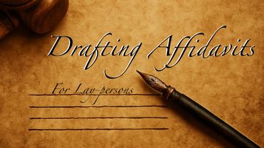 Drafting Affidavits - A Lay-persons Guide