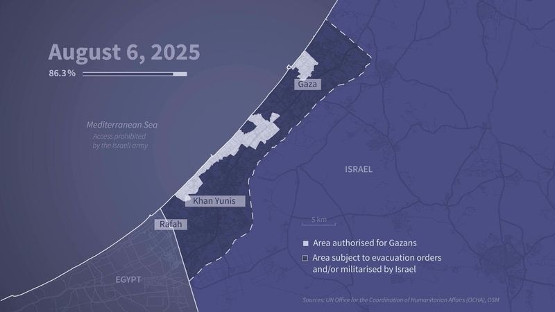 ANIMATED MAP: the Gaza Strip since March 2025 | AFP