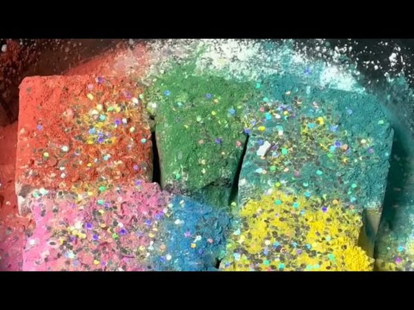 Dyed Chalk with Colorful Cornstarch