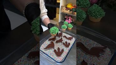 Epic Dino Cupcakes #Shorts