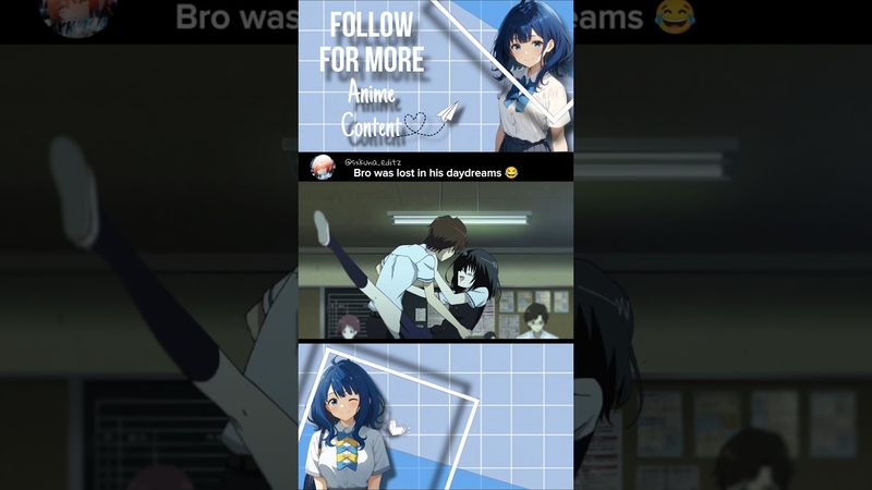 Bro was lost in his daydreams 😂 #anime #amv