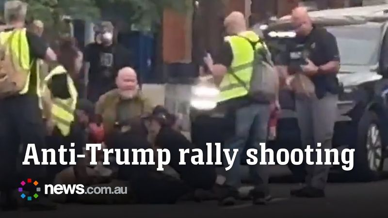 Chaos erupts after shooter opens fire at anti-Trump rally