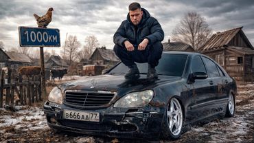 1000км на ВЗОРВАННОМ МЕРСЕ W220 за 200к. S-класс из мемов!