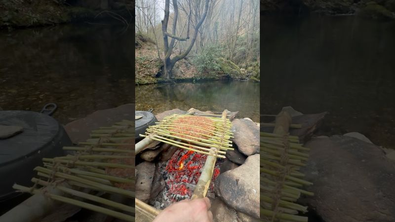İlkel Yöntem ile Ufo Kebabı Pişirme 🥩 / cooking ufo kebab with a primitive method