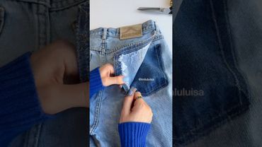 From jeans to vest ✨✂️ using my grandma’s jeans 💙 De pantalón a chaleco ♻️👖