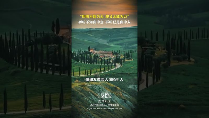 明明不想失去，却又无能为力。《身份》#人生感悟 #正能量 #情感共鸣