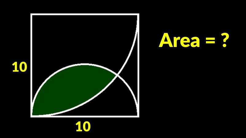 Знайдіть затінену область | Математична олімпіада Швеції. Геометричний виклик