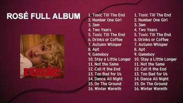 [Full Album] 로제 (ROSÉ) rosie 정규 1집 앨범 전곡 듣기 [Playlist]