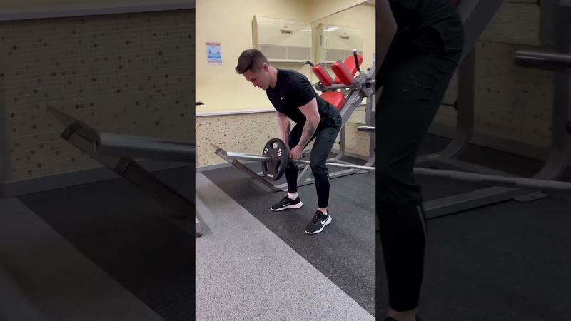 Тяга Т-грифа в наклоне