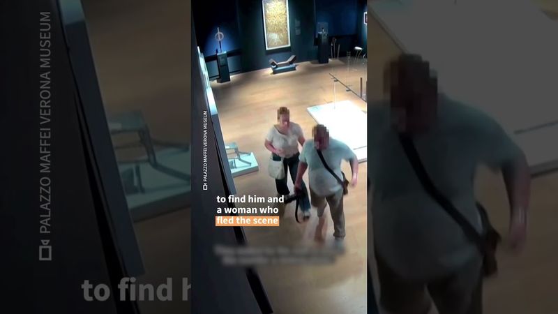 Tourist breaks crystal-covered ‘Van Gogh’ chair in museum | AFP #shorts