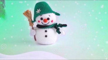 МК Снеговик с метёлкой. Голова ручки. Часть 1