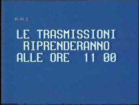Окончание футбола и конец эфира (RAIDUE Италия,07.08.1982)