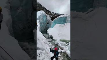 Glacier collapse! Follow for more #climbing