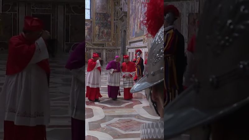 Os primeiros passos do novo Papa! #leão14 #papa #vaticano #shorts