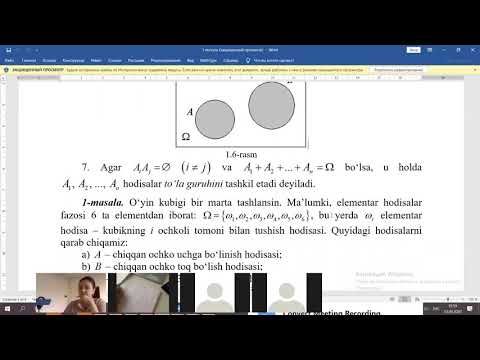 Iqtisodiy matematika 1-ma'ruza, amaliyot