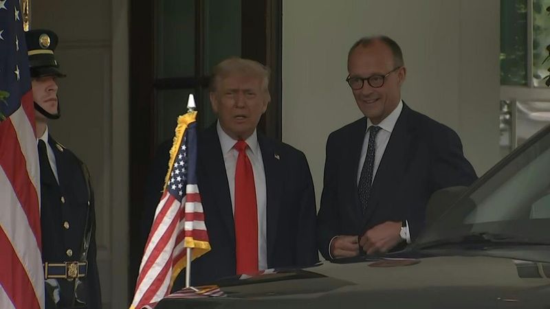German Chancellor Friedrich Merz arrives at the White House | AFP