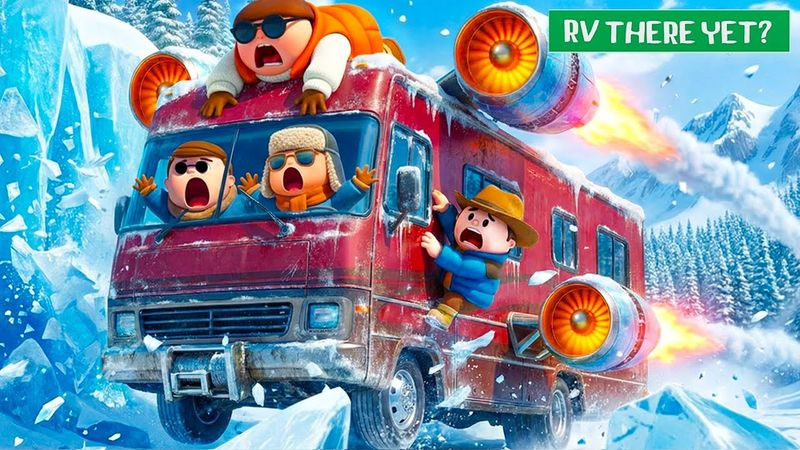 НИКОГДА НЕ ВКЛЮЧАЙ РЕАКТИВНЫЙ ДВИГАТЕЛЬ! ВЫЖИВАНИЕ НА ДОМЕ НА КОЛЕСАХ ВО ЛЬДАХ! УГАР В RV THERE YET