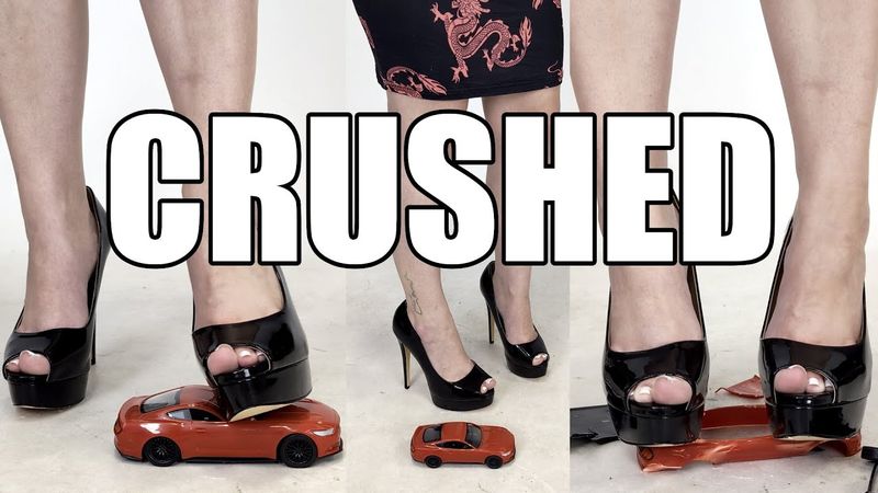 Giantess Monica giantess car crush modern Mustang