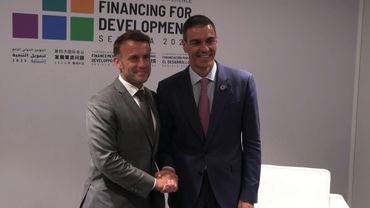 French President Macron meets with Spanish PM Sanchez in Seville | AFP