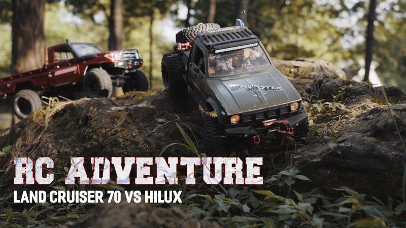 Rc Adventure Rock Crawling /TOYOTA LC70 KillerBoddy - TRX-4 / Hilux Truggy - SCX10 II
