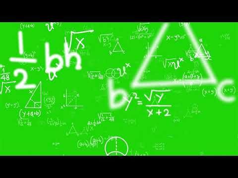 Математические формулы на зеленом фоне