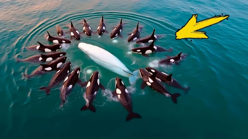 Killer whales attacked a defenseless whale. Just look who came to his aid!
